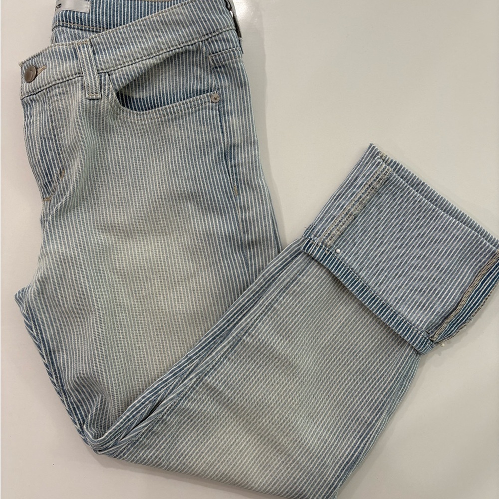 Joe’s Jeans Women’s Straight Leg Jeans – Size 29 – Blue & White Striped